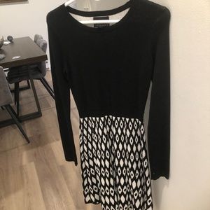 Cynthia Rowley Sweater Dress Black and White